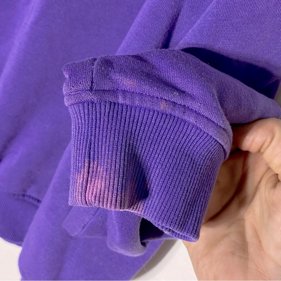 H&M Divided Purple Orange Oversized Crew Neck Alaska Sweatshirt XL - Picture 9 of 16